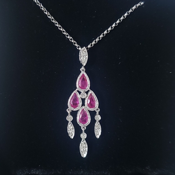 Ruby & Diamond Jewelry Set - Picture 2 of 4